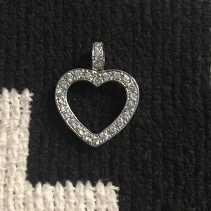 925 Sterling silver cz heart pendant